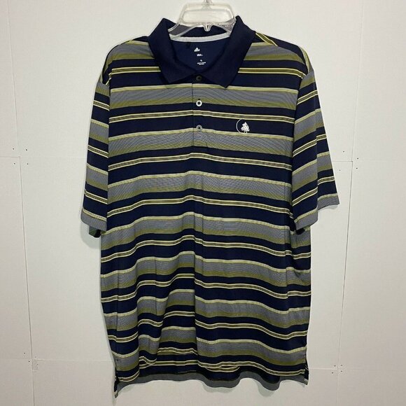 Adidas Mens Size XL Striped Golf Polo Shirt - Picture 1 of 5